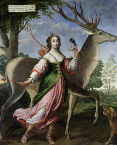 Marie de Rohan-Montbazon Duchess of Chevreuse as Diana the Huntress by Claude Deruet